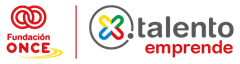 Logotipo de Fundación Once y de Portalento Emprende, pulsando sobre él se navega a la página de inicio